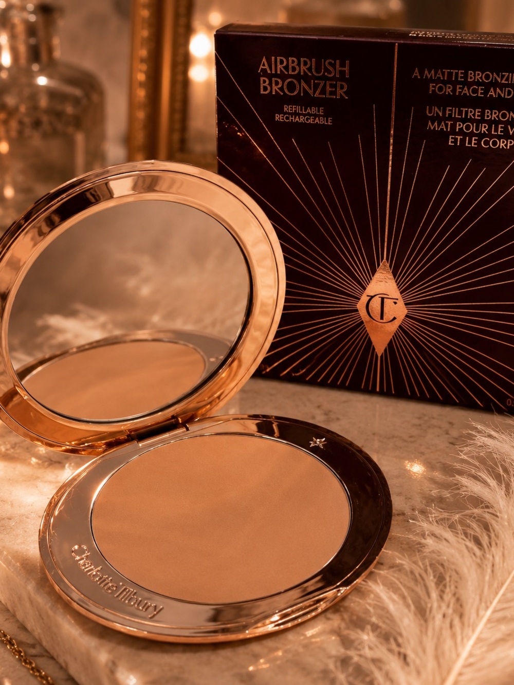 Charlotte Tilbury Airbrush Bronzer - Matte Bronzing Powder in Bronze
